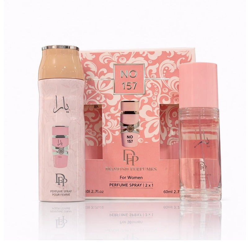 Diamond Perfumes GIFT SET NO 157 PERFUUME SPRAY 2*1 For Women - Image 2